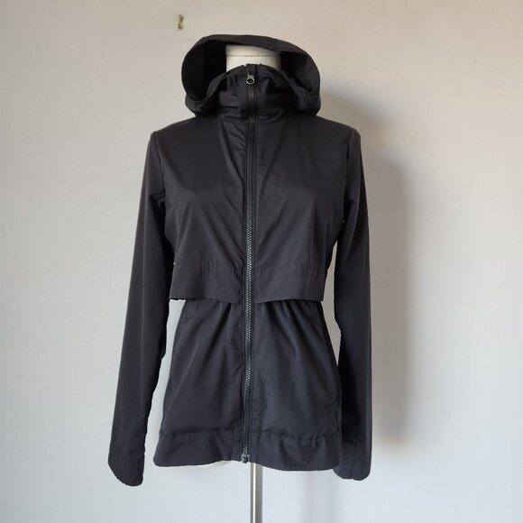 Lululemon Nonstop Hooded Jacket Zip Up Lightweight Water-Repellent Black - Picture 2 of 16